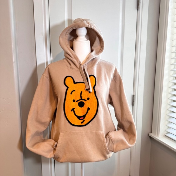 Disney Winnie the Pooh Embroidered Women’s Pullover Hoodie Sand -XL Comfy - Picture 3 of 7